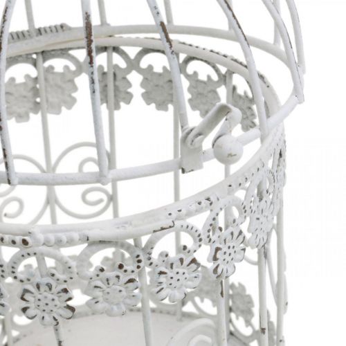 Floristik24 Décor de mariage Décor de printemps Cage à oiseaux Décor en métal Cage à oiseaux 23cm