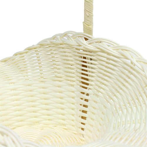 Floristik24 Panier Mariage Blanc Ø13.5cm H30cm