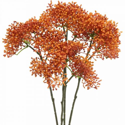 Floristik24 Branche de Sureau Fleur Artificielle d'Orange 52cm 4pcs
