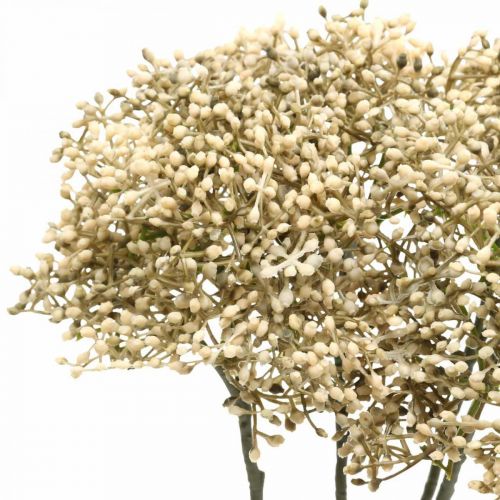 Floristik24 Branche de fleur décorative blanche crème de sureau artificielle 52cm 4pcs