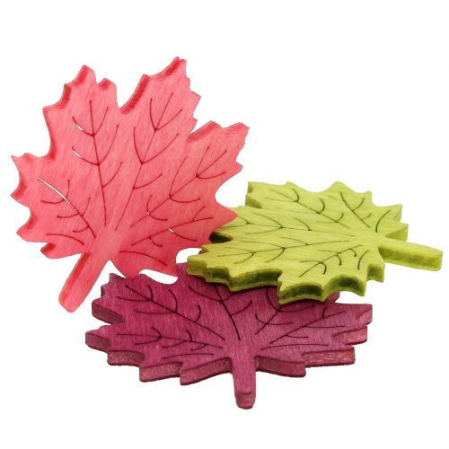 Article Bois de feuille d&#39;érable à disperser couleurs assorties 4cm 72 pcs