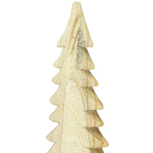 Article Sapin de Noël en bois Décoration de Noël Paulownia naturel H54cm
