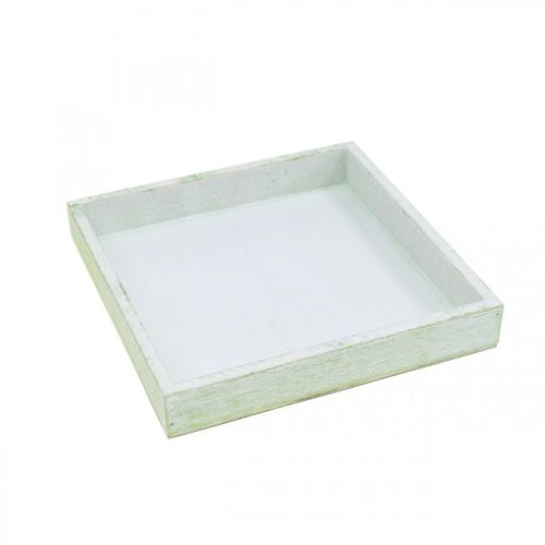 Sous-verre en bois, décoration de table, plateau à planter 19×19cm