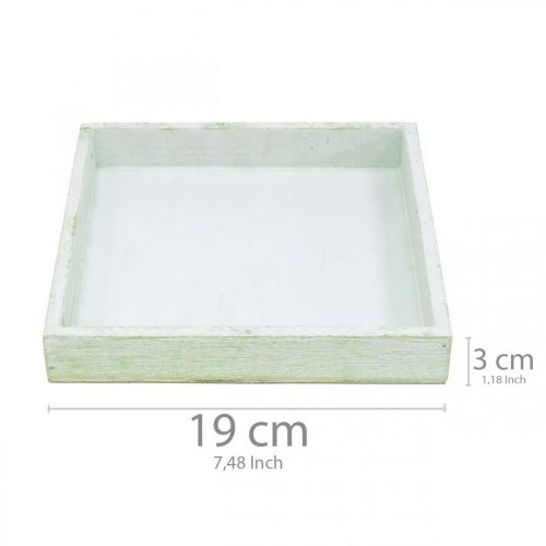 Floristik24 Sous-verre en bois, décoration de table, plateau à planter 19×19cm