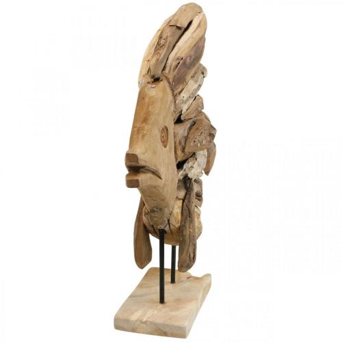 Floristik24 Déco poisson en bois grand, déco poisson debout H50cm