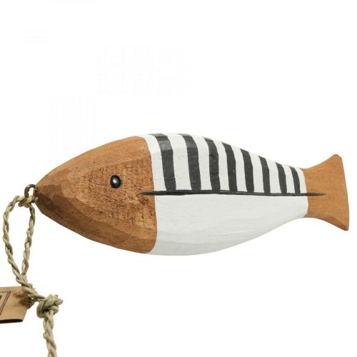 Floristik24 Décoration poisson en bois grand, pendentif poisson bois 38cm
