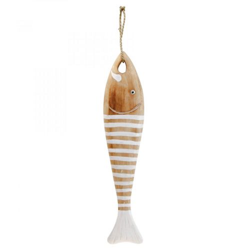 Floristik24 Décoration poisson en bois pendentif poisson maritime bois 49cm