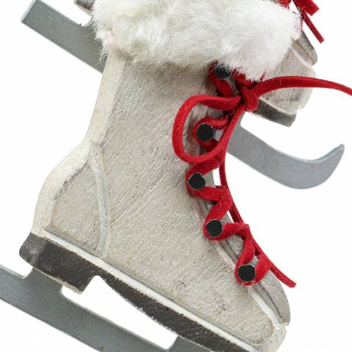 Article Patin à glace en bois blanc à suspendre 8cm 3 pcs