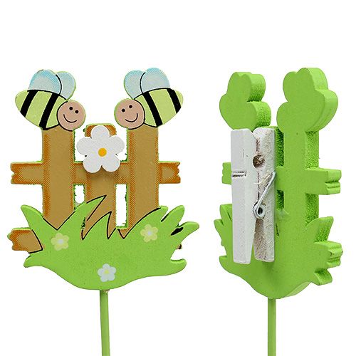 Floristik24 Clôture en bois avec des animaux de 6,5 cm. 12 pièces