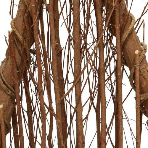 Décoration sapin en bois décoration bois branches naturelles vignes 25x10x50cm