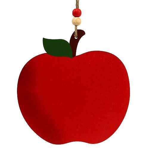 Floristik24 Pomme de crabe à suspendre 12,5cm rouge 12pcs