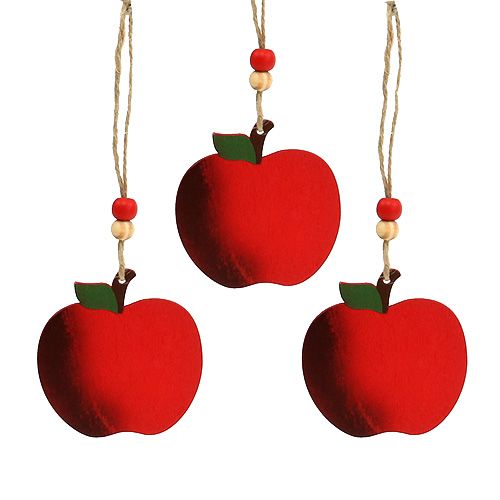 Floristik24 Pomme de crabe à suspendre 7cm rouge 24pcs