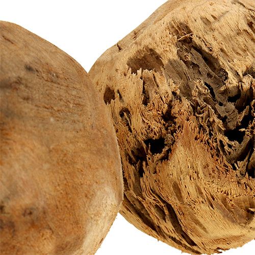 Floristik24 Boule en bois boule de sapin naturel Ø9cm 3 pcs