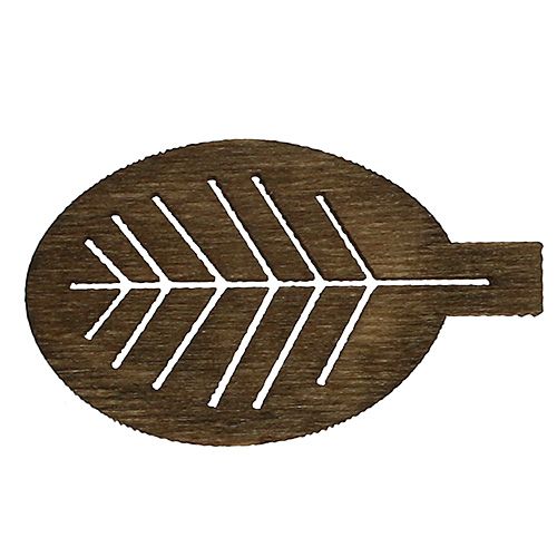 Floristik24 Feuilles de bois assorties 4cm naturel 72 pcs