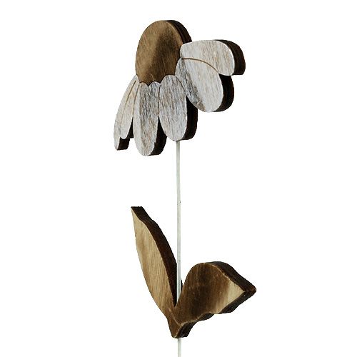 Floristik24 Fleur en bois nature 27cm x 12cm 2pcs