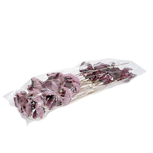 Article Fleur en bois, coupe palmier mix rose-erika 25 pcs