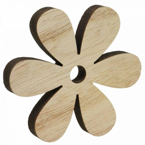 Article Fleurs en bois parsemer décoration fleurs déco bois Ø2,5–6,5cm 29pcs