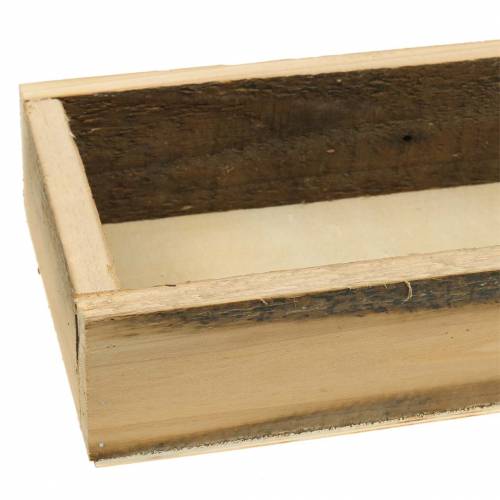 Floristik24 Plateau en bois naturel 37,5cm x 14,5cm H6,3cm