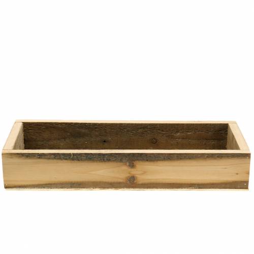 Floristik24 Plateau en bois naturel 37,5cm x 14,5cm H6,3cm
