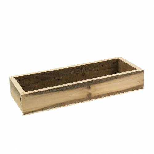 Floristik24 Plateau en bois naturel 37,5cm x 14,5cm H6,3cm