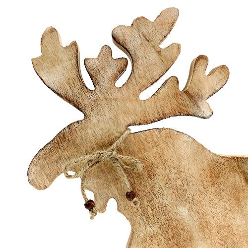 Floristik24 Décoration en bois élan H 34.5cm L 29cm nature