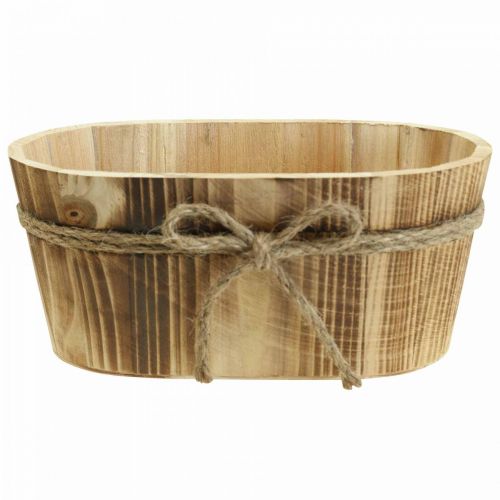 Article Décoration en bois Bol décoratif ovale en bois Décoration rustique 23x13x10cm