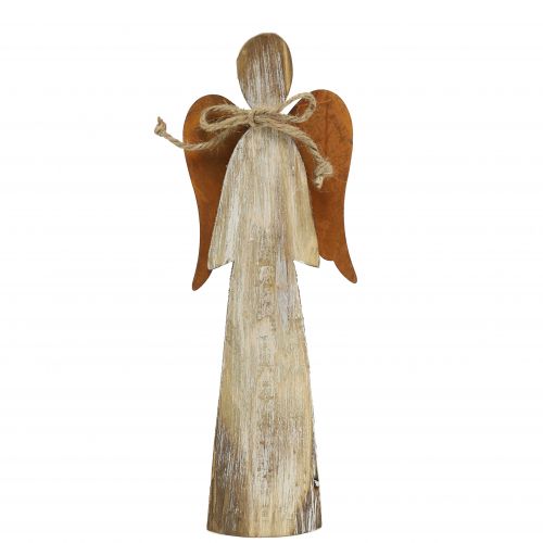 Figurine en bois ange rouille 28cm