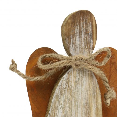 Floristik24 Figurine en bois ange rouille 28cm