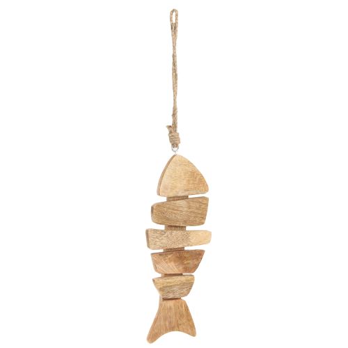 Article Poisson en bois à suspendre jute maritime naturel 27cmx2cmx10cm