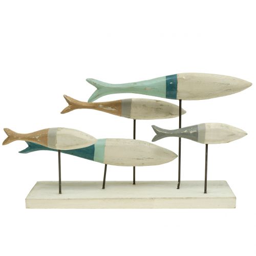 Floristik24 Poisson en bois sur pied 34cm x 16cm x 7.5cm