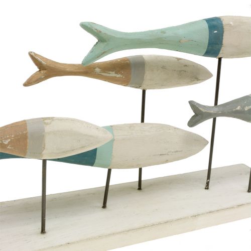 Article Poisson en bois sur pied 34cm x 16cm x 7.5cm