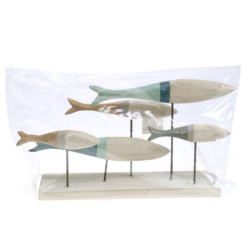 Floristik24 Poisson en bois sur pied 34cm x 16cm x 7.5cm