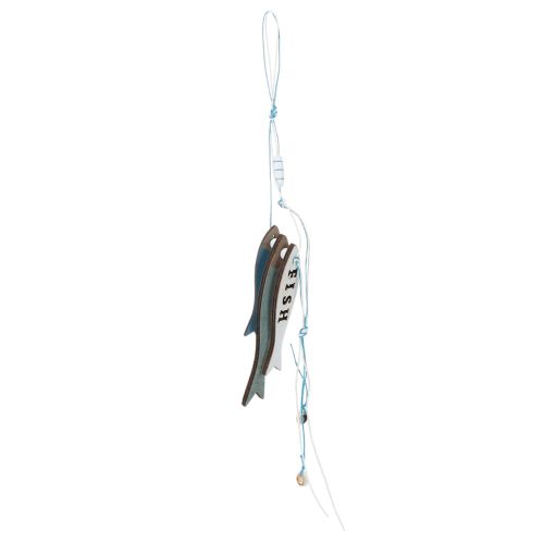 Cintre en bois poisson bleu 36cm 4 pcs