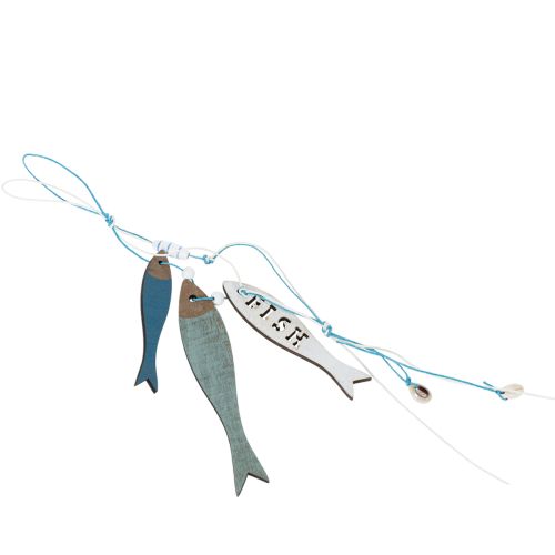 Cintre en bois poisson bleu 36cm 4 pcs | Floristik24.be