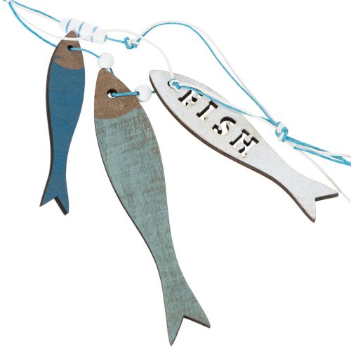 Cintre en bois poisson bleu 36cm 4 pcs | Floristik24.be