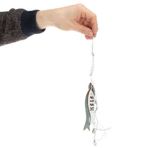Cintre en bois poisson bleu 36cm 4 pcs | Floristik24.be