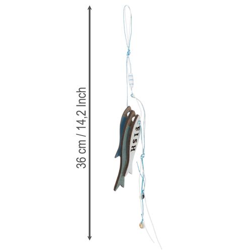 Cintre en bois poisson bleu 36cm 4 pcs | Floristik24.be