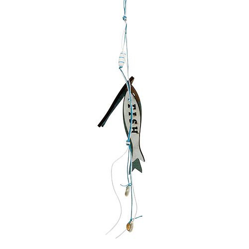 Article Cintre en bois poisson bleu 36cm 4 pcs