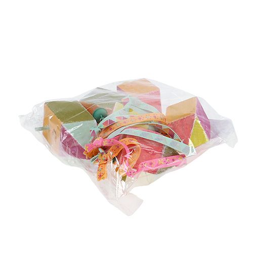 Cintre en bois maison d'oiseau 7x3x3cm coloré 6pcs | Floristik24.be