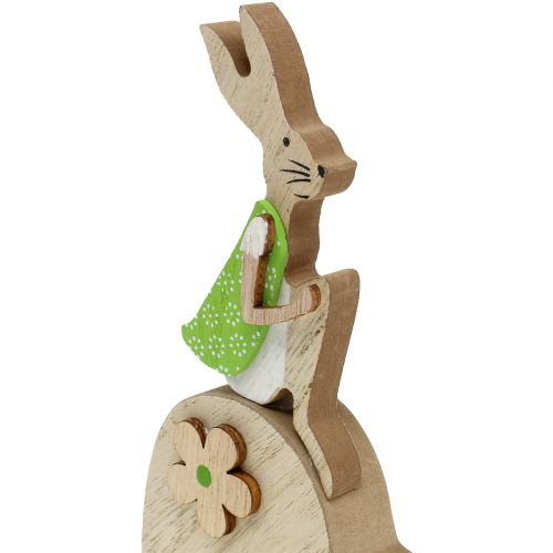 Floristik24 Lapin en bois sur cœur 16,5 cm 4 p.