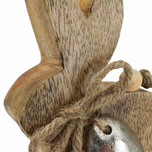 Article Déco lapin en bois décoration de table Pâques bois de manguier 8.5×4×10cm