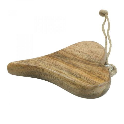 Article Suspension déco coeur en bois décoration bois coeur à suspendre nature 14cm