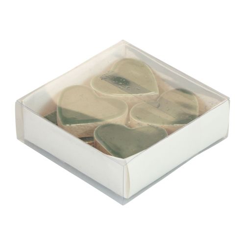 Article Coeurs en bois coeurs décoratifs vert bois brillant 4,5 cm 8 pcs
