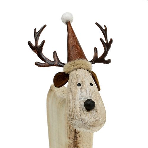 Floristik24 Cerf en bois blanc H16,5cm 2pcs