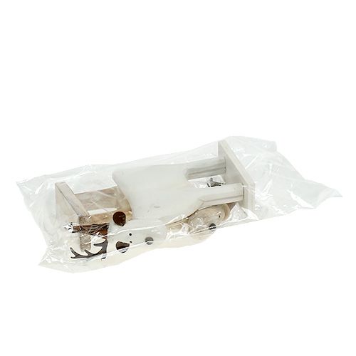 Floristik24 Cerf en bois blanc H16,5cm 2pcs