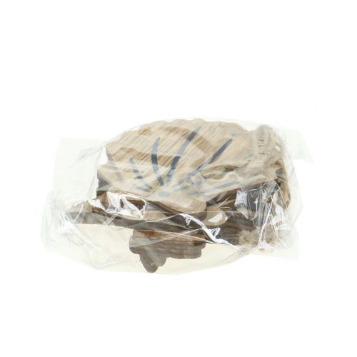 Floristik24 Assortiment de cintres en bois maritime 8.5cm - 10cm 6pcs