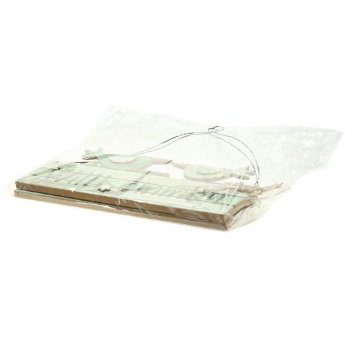 Floristik24 Panneau en bois &quot;Welcome&quot; Vert 29,5cm x 28cm 2pcs