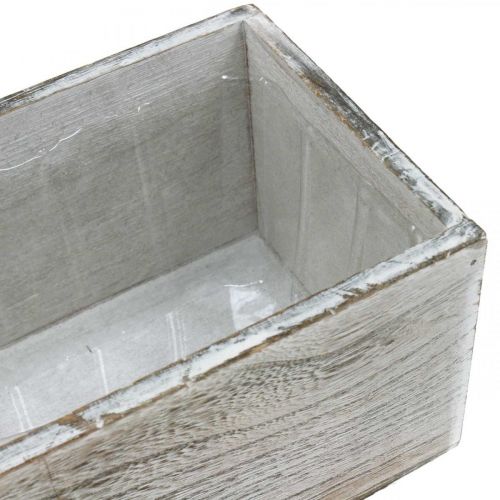Floristik24 Bac à plantes, boite déco, cache pot, bac en bois L25cm