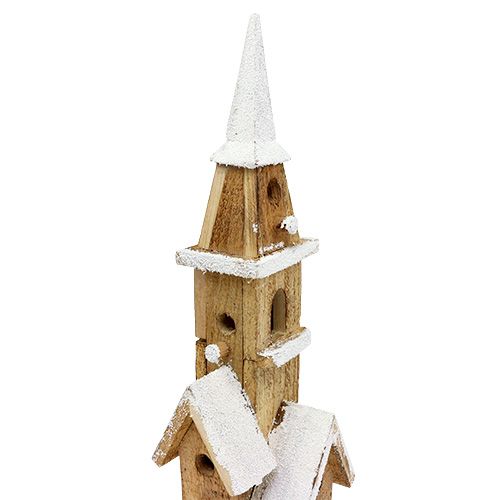 Floristik24 Eglise en bois avec éclairage 40cm