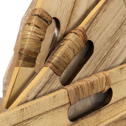 Boîte en bois avec tableau noir et insert, lot de 3 tailles, 30 cm | Floristik24.be
